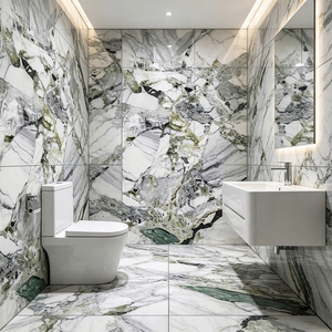 <span class=keywords><strong>Piastrelle</strong></span> in Porcellana Effetto Marmo di Lusso 600x1200mm, Antiscivolo e Impermeabili per Pavimenti e Pareti del <span class=keywords><strong>Bagno</strong></span> - Product Image 6