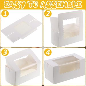 Cajas para Galletas <span class=keywords><strong>de</strong></span> Panadería con Ventana, Contenedor para Bizcochos <span class=keywords><strong>de</strong></span> Calabaza, Caja para <span class=keywords><strong>Donuts</strong></span>, Empaque Seguro para Pasteles, Muffins, Dulces <span class=keywords><strong>y</strong></span> Golosinas - Product Image 3
