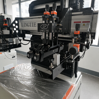 Mesin Sablon Layar Datar Semi-otomatis CCD Vision Lingtie Baru 600x1050mm untuk Film PET/PC dan Komponen Elektronik Berkualitas Tinggi
