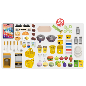 Ensemble de <span class=keywords><strong>cuisine</strong></span> 66 cm avec jouets pour enfants, jeu de <span class=keywords><strong>cuisine</strong></span> avec eau courante, enregistrement sonore, éclairage et argile colorée - Product Image 4