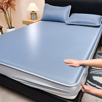Nouvel ensemble de literie en fibre de viscose - Housse de matelas épaisse avec tissu uni respirant et rafraîchissant pour la maison et l'hôtel