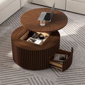 Nouvelle <span class=keywords><strong>table</strong></span> <span class=keywords><strong>basse</strong></span> ronde en bois moderne réglable, multifonctionnelle, facile à nettoyer, meubles de salon, vente directe d'usine - Product Image 1