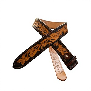 Ceinture robuste unisexe carrée personnalisable en cuir de buffle véritable avec boucle en acier, étanche et écologique, modèle NA71 de BS INTERNATIONAL - Product Image 3