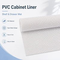 Tapis de protection blanc en PVC à mailles ouvertes pour armoire, antidérapant, imperméable, pour tiroirs et étagères, facile à découper, pour rangement de cuisine