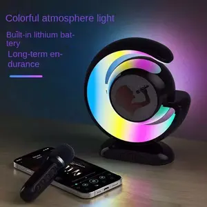 Colorful Newly Clock Led Light Portable Wireless Karaoke Speaker With Outdoor Blue Tooth Smart Speakers