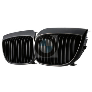 Rejilla de parachoques delantero BMW E87, negro mate, entrada de aire de una sola línea, para la serie 1 de 2004 a 2007, plástico ABS - Product Image 1