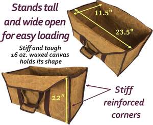 Sac de transport Oxford Premium pour bois de chauffage, idéal pour le camping, les barbecues et les accessoires de poêle à bois - Product Image 2