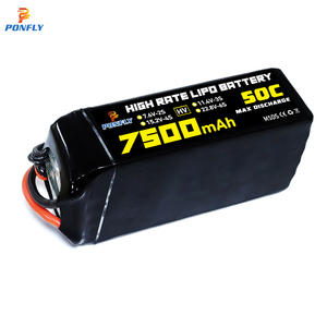 Batteria al Litio PONFLY 7500mAh 22.8V 50C 6S per Droni FPV, Aerei RC, Elicotteri UAV con Connettore XT60 171Wh - Product Image 1