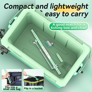 Support de <span class=keywords><strong>canne</strong></span> à pêche télescopique en fibre de carbone avec piquet de sol, section courte - Product Image 2