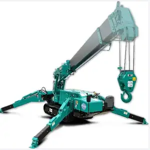 Design inteligente pequeno portátil mini torre guindaste fábrica preço de atacado mini spider crawler guindaste para venda 3 toneladas spider crane