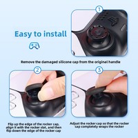Capuchons de remplacement pour manettes PS5 DualSense, lot de 6 capuchons antidérapants en silicone pour joysticks