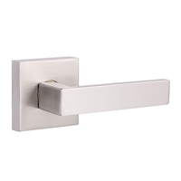Poignées de porte carrées à levier robustes pour chambre à coucher avec serrure, portes intérieures