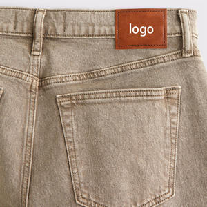 <span class=keywords><strong>Pantalones</strong></span> Vaqueros de Mezclilla Color Caqui para <span class=keywords><strong>Hombre</strong></span>, Corte Recto, Ajuste Regular, Algodón, Cintura Media, Estilo Casual para Trabajo y Uso Diario, OEM ODM - Product Image 5