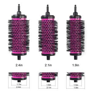 Rizadores de <span class=keywords><strong>pelo</strong></span> redondos de barril extraíble, herramientas de estilismo de cabello humano, rizador de <span class=keywords><strong>pelo</strong></span> sin corazón, cepillo de rodillo, venta al por mayor - Product Image 3