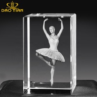 Bloc rectangulaire en cristal K9 vierge DAOTIAN, gravé au laser UV personnalisé, presse-papiers en verre, coffret cadeau