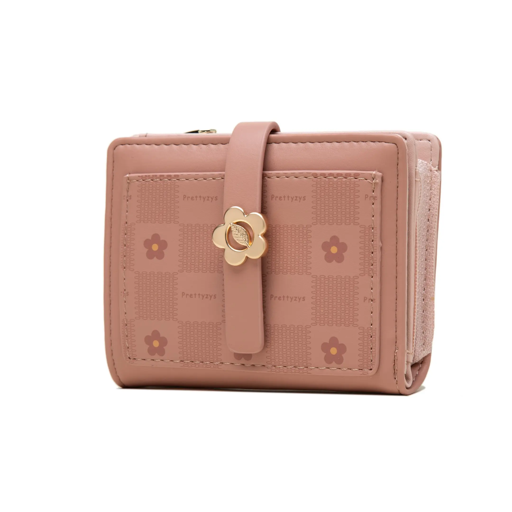 Printyzys – portefeuille en cuir Pu à la mode Unique, portefeuille court à fleurs mélangées, matériel de jonction, Mini portefeuille pour femmes, vente en gros