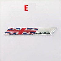 JDMorsport88 Autocollant de voiture en aluminium 3D avec emblème de calandre et drapeau britannique