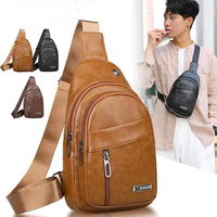 Bolso de Pecho de PU Unisex, Nuevo Bolso de Hombro Deportivo para Viajes, Impermeable, de Alta Calidad, Bolso Cruzado para la Cintura, Estilo Ejecutivo