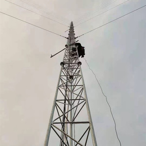 Oberflächen verzinkter Stahl 3-Bein-Guy-Mast 30m-120m Dreieckiges Gitter Telekommunikations-Antennen turm Windturbinen-Telekommunikation sturm - Product Image 2