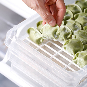 34*22.5*5cm Dumpling Packaging <b>Box</b> Kitchen <b>Storage</b> <b>Box</b> <b>With</b> Airtight <b>Lid</b> - Product Image 2