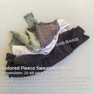 Trapos de felpa de algodón 100% reciclados de grado A, de alta resistencia, de colores, tipo sudadera, 10 kg para limpieza - Product Image 2