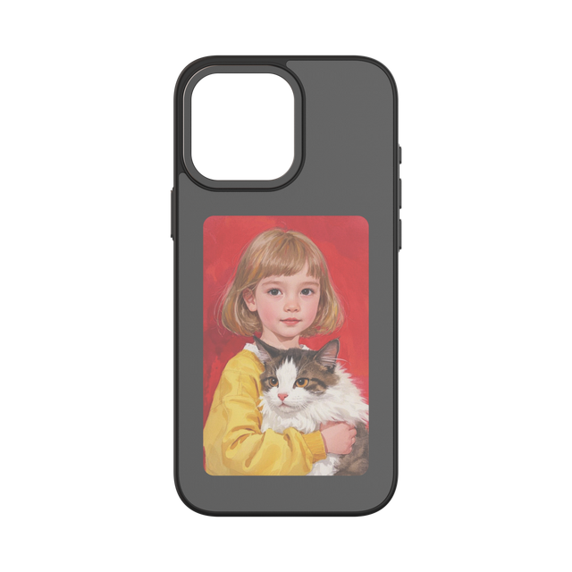 High Tech NFC Smart Ink Screen Display Mobile Case With Magnetic Wireless Charging Phone Cover for IPhone16 15 14 13 Pro MAX