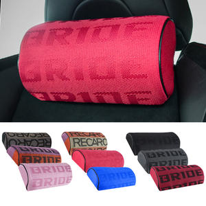 Pièces automobiles, coussin de dossier de siège en toile de style JDM, repose-nuque de course avec logo BRIDE, marque Yuechi, modèle YC-JDM0107 - Product Image 1