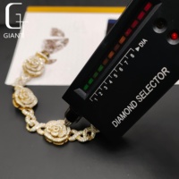 Bracelet en argent sterling S925 avec moissanite couleur D VVS1, motif fleur de rose, maillons cubains en forme de 8, passe le testeur de diamant, cadeau pour femmes et hommes