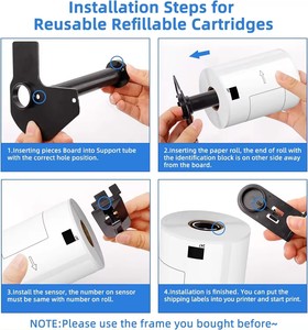 Etichette di <span class=keywords><strong>Spedizione</strong></span> Ecologiche Compatibili con Brother DK-11247, Nero su Bianco, 103mm X 164mm, Rotolo Grande DK1247 - Product Image 2