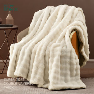 TEXSTEAD-Manta de Felpa Suave y Esponjosa <span class=keywords><strong>para</strong></span> Siesta, Manta de Cama con Estampado Cómodo <span class=keywords><strong>para</strong></span> Invierno, Uso Doméstico, Sofá, Sillón, Sala de Estar, 1 Unidad - Product Image 3