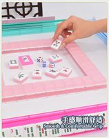 Набор для американского маджонга Jelly Pink из акрила, 160 фишек, на 4 игрока, складной, экологичный, портативный, прочный, для путешествий