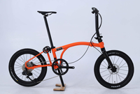 Vélo pliant MINT 20 pouces avec fourche en carbone, 11 vitesses, transmission électronique, freins à disque hydrauliques, vélo pliant à trois sections Mintparts