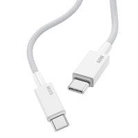 Kabel Data pengisi daya cepat, USB C ke USB Tipe C 3A pengisian cepat PD 60W kabel kepang nilon konektor mikro kompatibel S10 Note10 komputer telepon