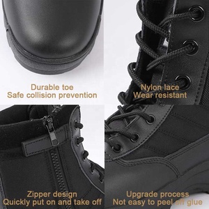 KMS-Bottes de combat multicolores, imperméables et respirantes pour hommes, chaussures de sécurité marron d'occasion, vente en gros - Product Image 6