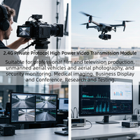 Module émetteur vidéo sans fil point à point 3.2V-3.4V, transmetteur vidéo analogique AV, taille mini, émetteur vidéo sans fil 2.4GHz