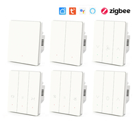 Mvava Factory 1/2/3/4 Gang EU 3 Speed Fan Rotary Dimmer Switch Automatic Curtain WIFI Zigbee Tuya Wall Light Smart Switch