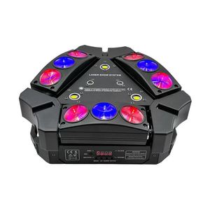 Mini projecteurs <span class=keywords><strong>DMX</strong></span> 512 à 9 têtes RGBW LED + Laser + <span class=keywords><strong>Stroboscope</strong></span> 9x10W pour KTV, Club, Mariage, Salle de Danse - Product Image 4