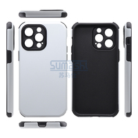 2 in 13D Sublimation Phone Case pour iPhone 14 15 3D Coated pour iPhone Blanks 3D Sublimation Vacuum Press Phone Case