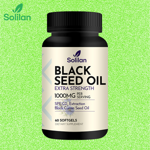 Oem 60 softgels אומגה 6 אומגה 9 מזון בריאות כיתה 1000 אורגני מזון אורגני כיתה מ "ג כמון שחור שמן זרעי טבעוני למבוגרים - Product Image 1