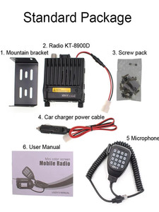 Radio Móvil de Doble Banda UHF VHF KT-8900D QYT, 25W, Mini Walkie Talkie para Auto, Pantalla a Color, Radio Bidireccional L823 - Product Image 4