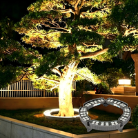 Projecteur LED DC24V 12W IP65 RGB pour arbre, éclairage extérieur de jardin, lampe annulaire pour palmier, lampe pour pilier romain