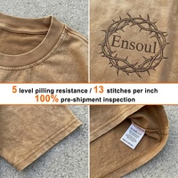 OEM-Fabrik Vintage Gewaschenes Schwergewichtiges 100% Baumwoll-Oversize-T-Shirt mit Individuellem Druckmuster Umweltfreundlich Atmungsaktiv Hochwertig