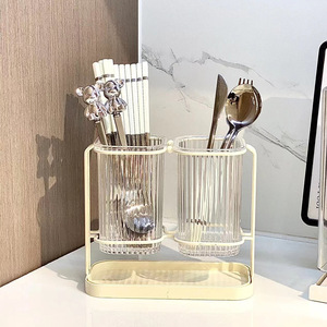 <b>Kitchen</b> Cutlery Holder Drainer Chopsticks Rack Household Storage Desktop Organizer With Bear Design - Product Image 2