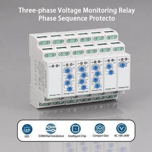 Трехфазное реле контроля напряжения CNTD CDV6/защита фазовой последовательности AC/DC100V-240V IP20 эпоксидный материал 45 Гц-65 Гц - Product Image 3