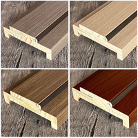 Cadre de porte en bois massif de style moderne, sur mesure, en pin avec placage PVC texturé, ensemble de cadres de porte très rentable