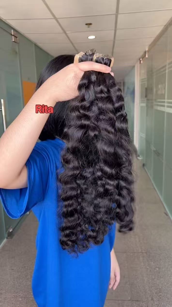 เทปต่อผมลอนคลื่นหยิก (ลอนอินเดีย)