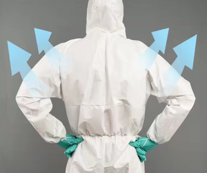 थोक डिस्पोजेबल उच्च श्वास विरोधी स्थिर सुरक्षा कवर सुरक्षात्मक वर्कवियर - Product Image 4