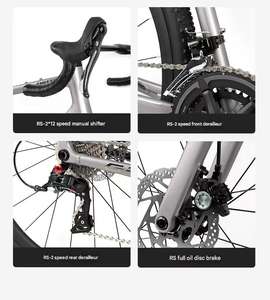 Vélo de route léger en alliage d'aluminium 6061 700C avec groupe SENSAH 2*12S, frein à disque hydraulique pour la course et l'entraînement professionnels - Product Image 2