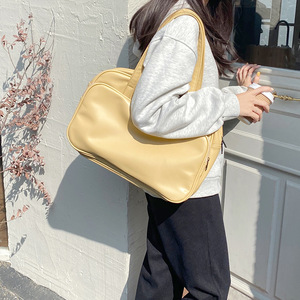 Large Capacity Tote Bag For Women Milky White Water Resistant Zipper Closure Everyday Use Travel Business Trip 2026 Autumn - Product Image 4