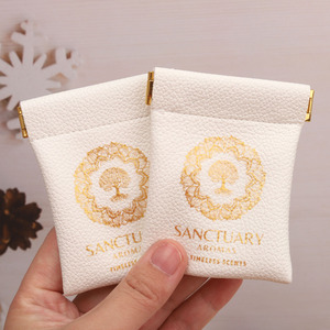 Chất Lượng Cao Khuyến Mãi PU Da Tấm Sắt Túi Tùy Chỉnh Vàng In Ấn Vòng Vòng Vòng Cổ Bông Tai Lưu Trữ Đồ Trang Sức PU Da <span class=keywords><strong>Pouch</strong></span> - Product Image 4